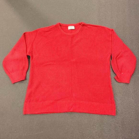 Old Navy Textured Have a Heart Crew Neck Tunic Length Sweater Red XL - Picture 1 of 7